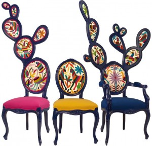 krzesło meksykańskiej projektantki w innych barwach